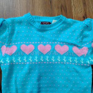 Vintage JR's Hearts Knit Crewneck Sweater